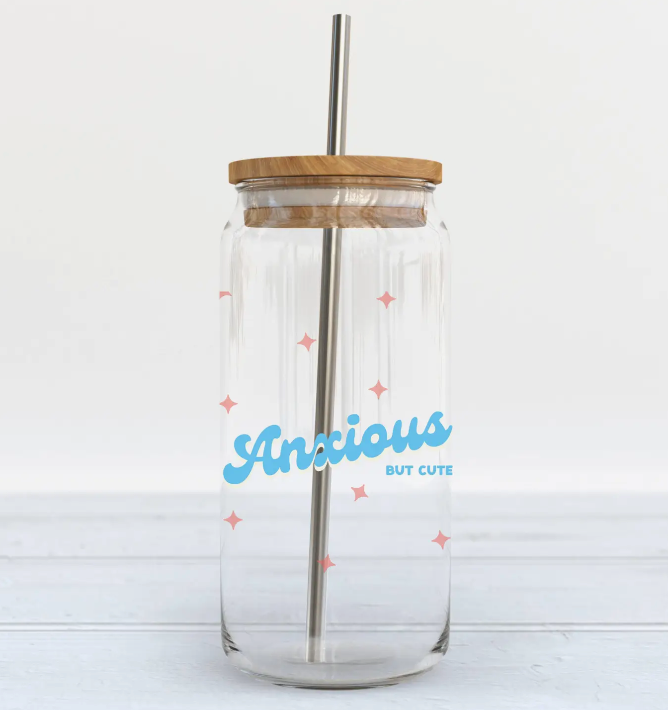 Cute But Anxious Glass Cup – DailyCuteShop