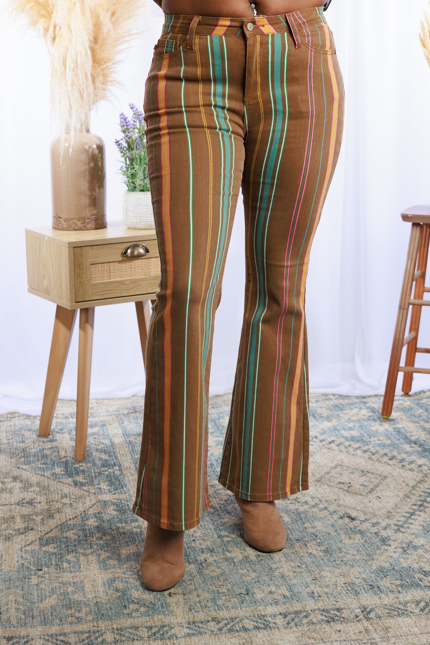 Astrid Judy Blue Striped Flares