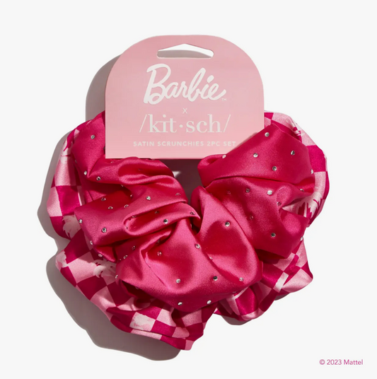 Barbie X Kitsch Satin Brunch Scrunchies 2pc Set