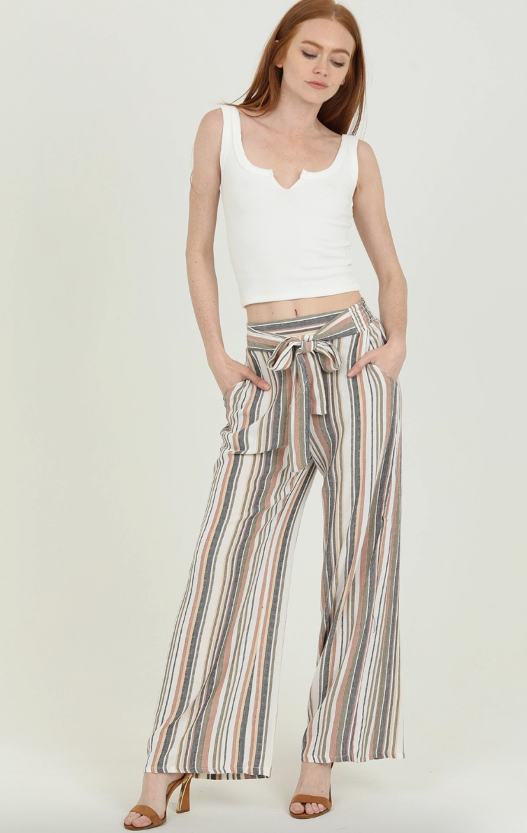 Summer Stripes Wide Leg Pants